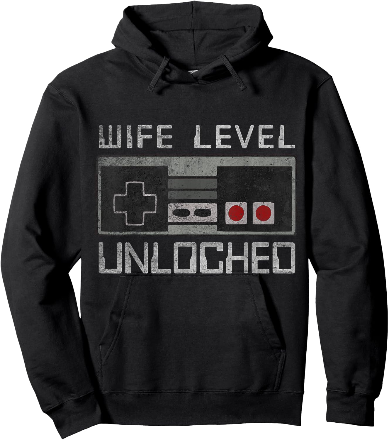 Women Bride Honeymoon Just Married Gamer Wife Level Unlocked Hoodie - Hoodie | Black