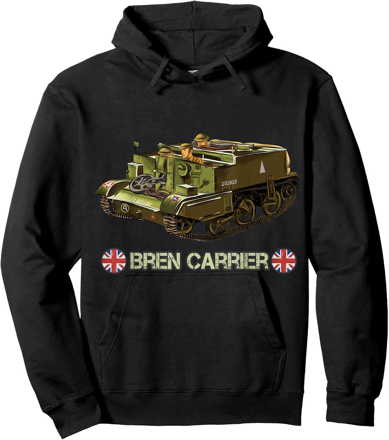 Vintage World War 2 British Army Bren Carrier WW2 gift Hoodie - Hoodie | Black