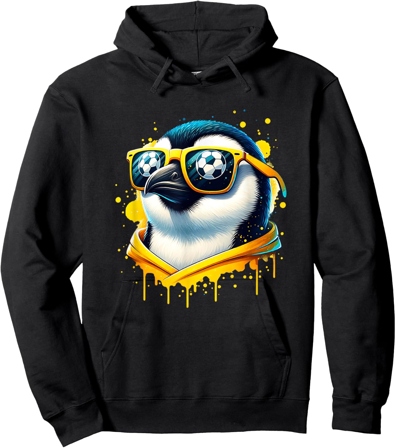 Cool Penguin Soccer Player Fan Champion Hoodie - Hoodie | Black