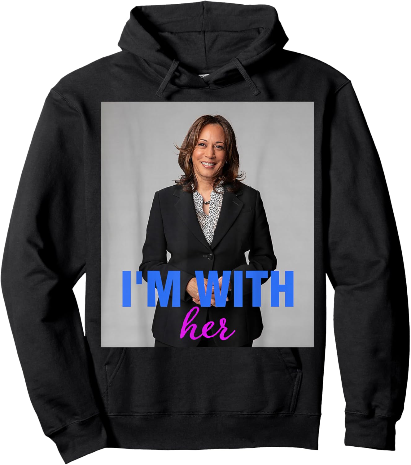 I'm With Her Kamala Harris Hoodie - Hoodie | Black