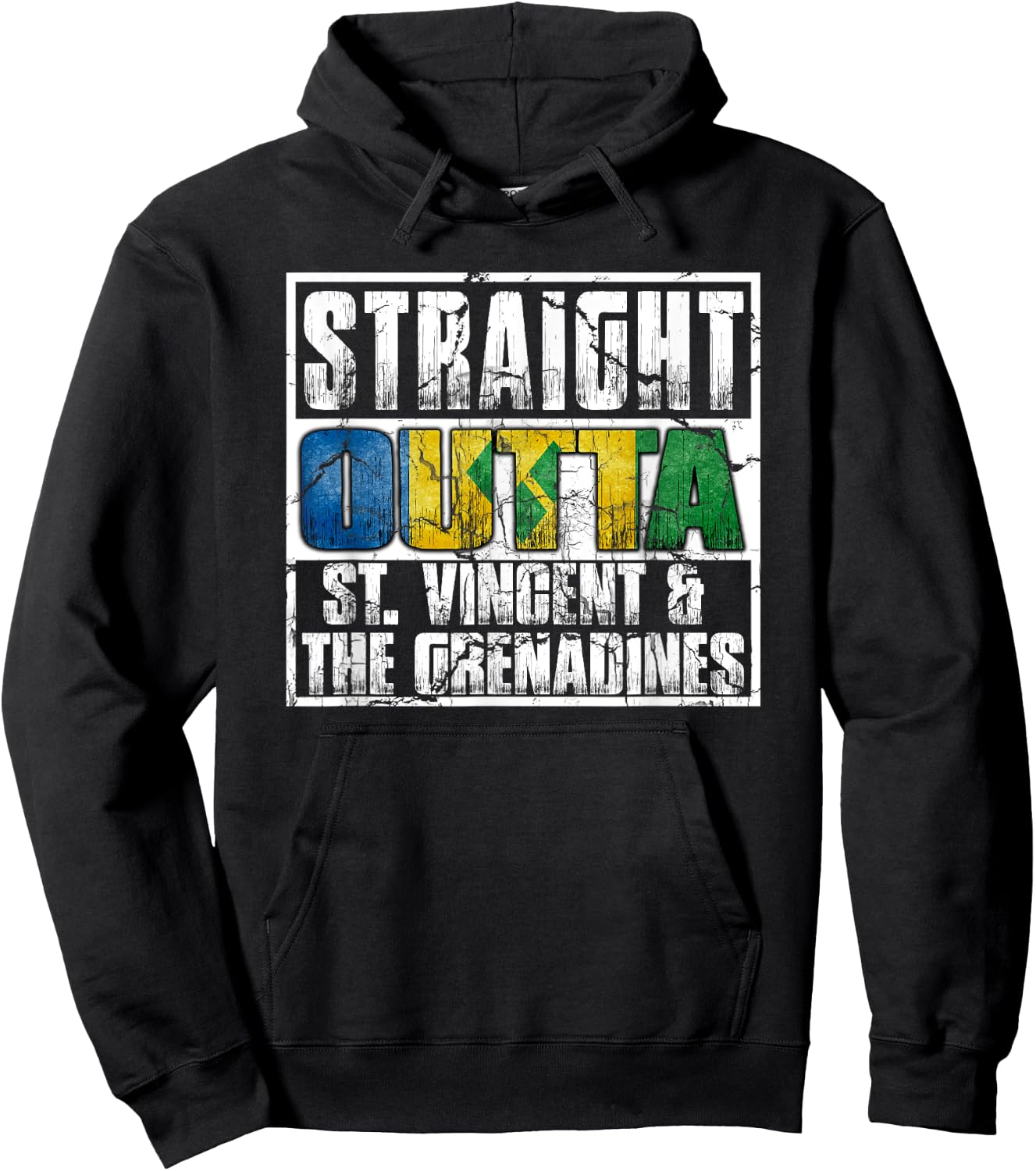 Straight Outta St Vincent and the Grenadines Hoodie - Hoodie | Black