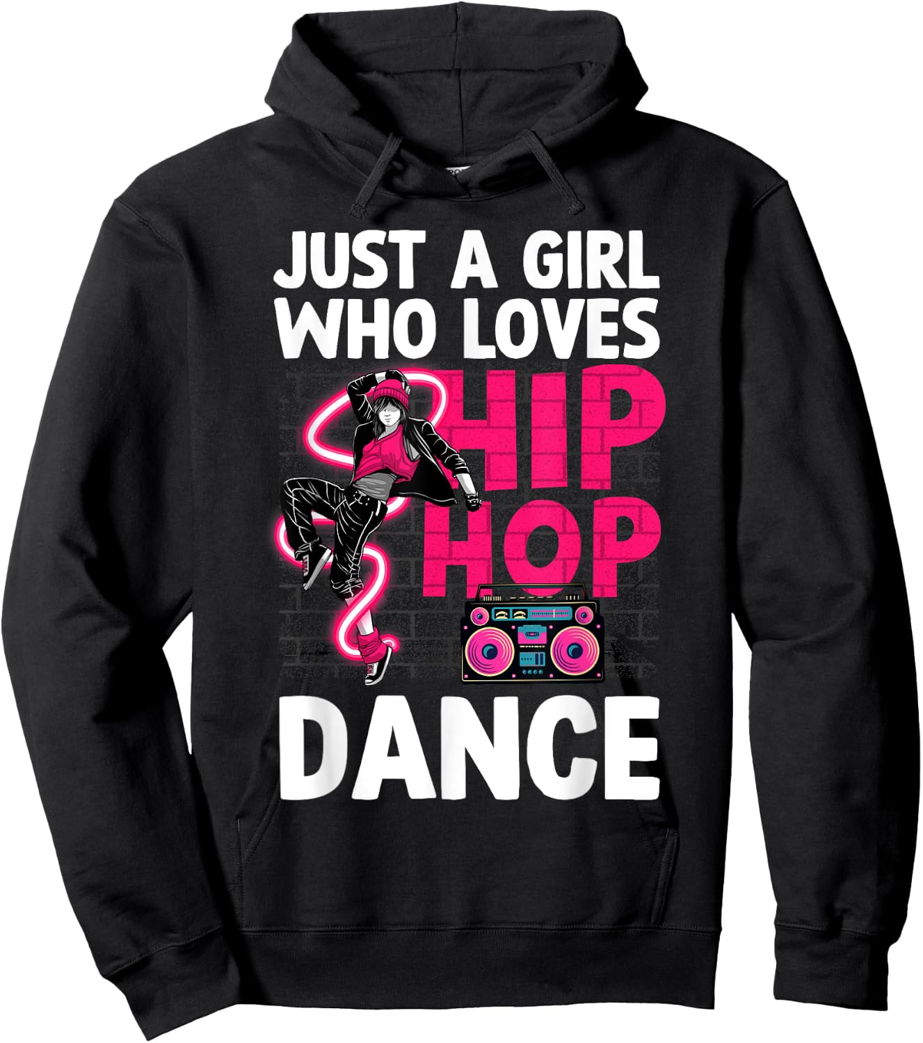 Cool Hip Hop Art Teen Girls Hiphop Dancing Hip Hop Hoodie - Hoodie | Black
