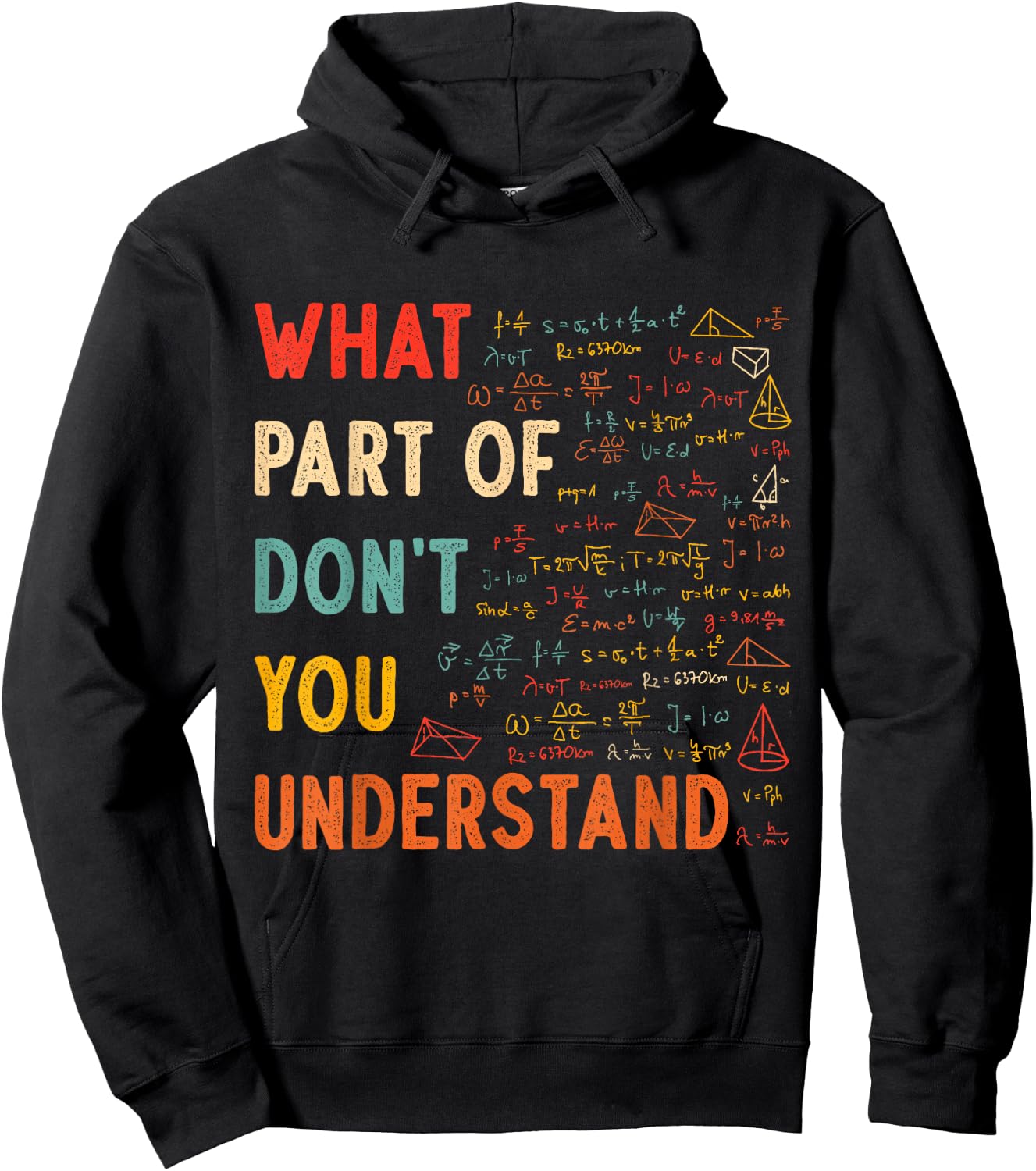 What Part Of Don't You Understand Math Teacher Mathematics Hoodie - Hoodie | Black