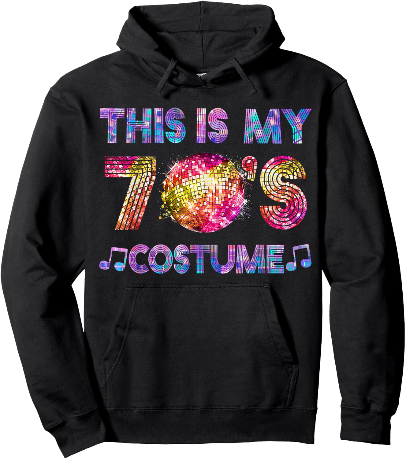 This Is My 70's Costume Seventies Disco 70 Theme Retro Party Hoodie - Hoodie | Black