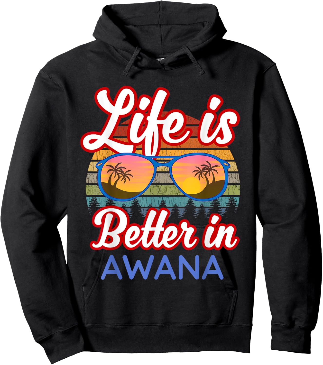 Awana Souvenirs / 'Life Is Better In Awana Beach Resort!' Hoodie - Hoodie | Black