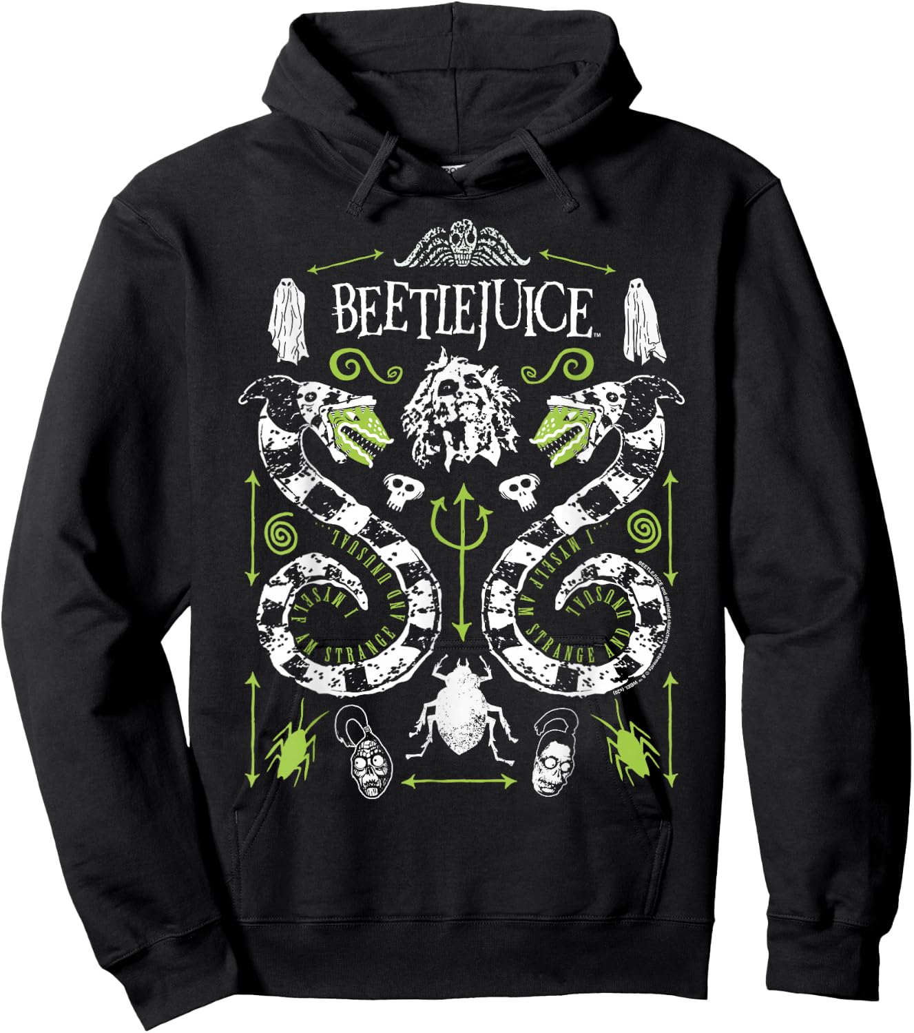 Beetlejuice Symbols Poster Hoodie - Hoodie | Black