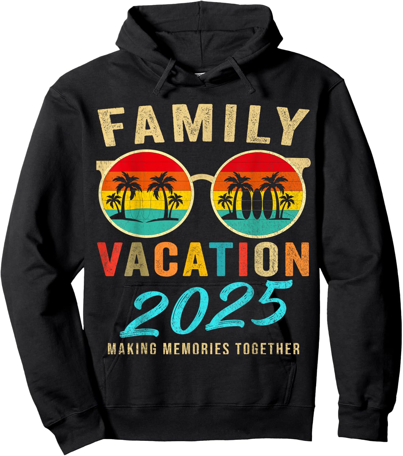 Family Vacation 2025 Beach Matching Summer Vacation 2025 Hoodie - Hoodie | Black
