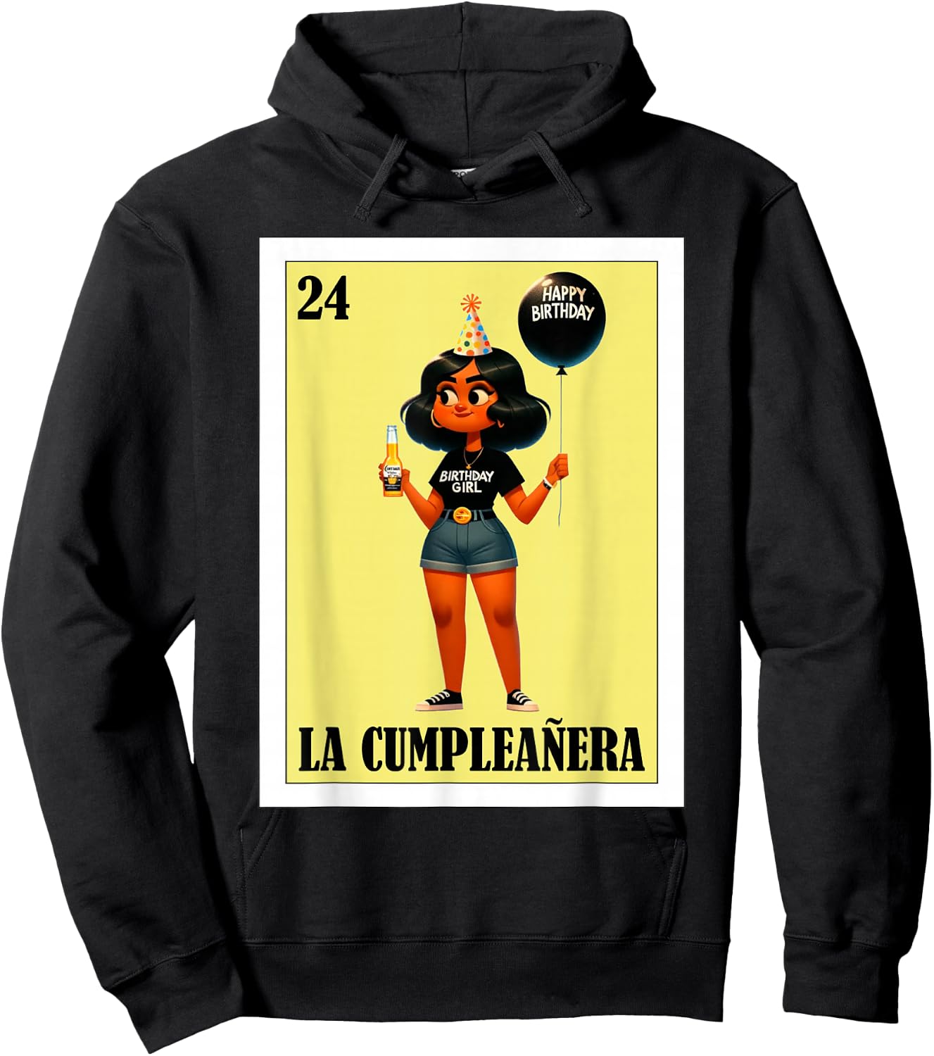 Funny Mexican Birthday Girl Design - La Cumpleañera Hoodie - Hoodie | Black