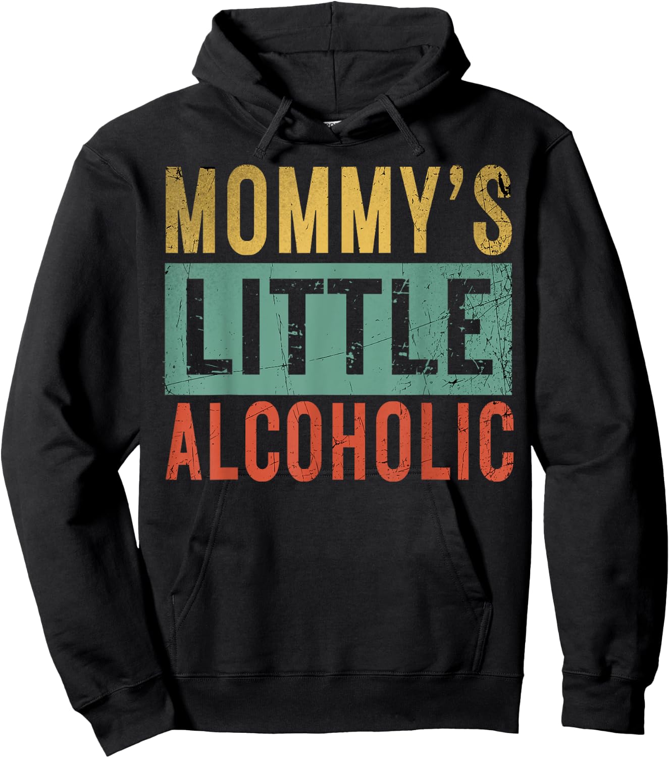 Mommy's little alcoholic Funny Mom Life Alcohol jokes Parent Hoodie - Hoodie | Black