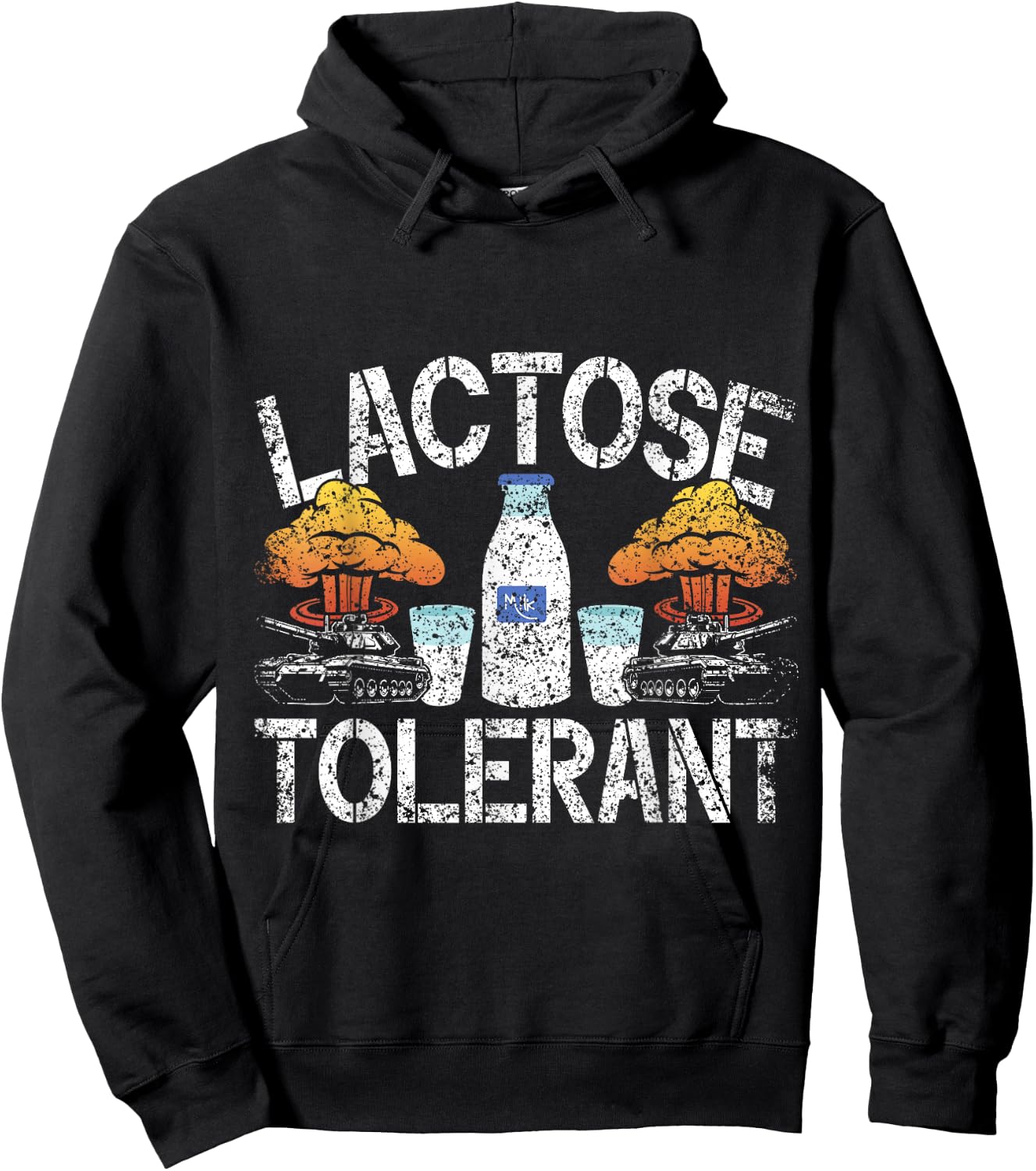 Lactose Tolerant Humour Milk Intolerant Lactose Tolerant Hoodie - Hoodie | Black