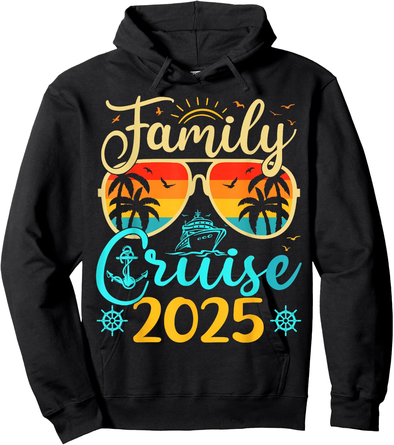 Family Cruise 2025 Summer Vacation Matching Family Cruise Hoodie - Hoodie | Black