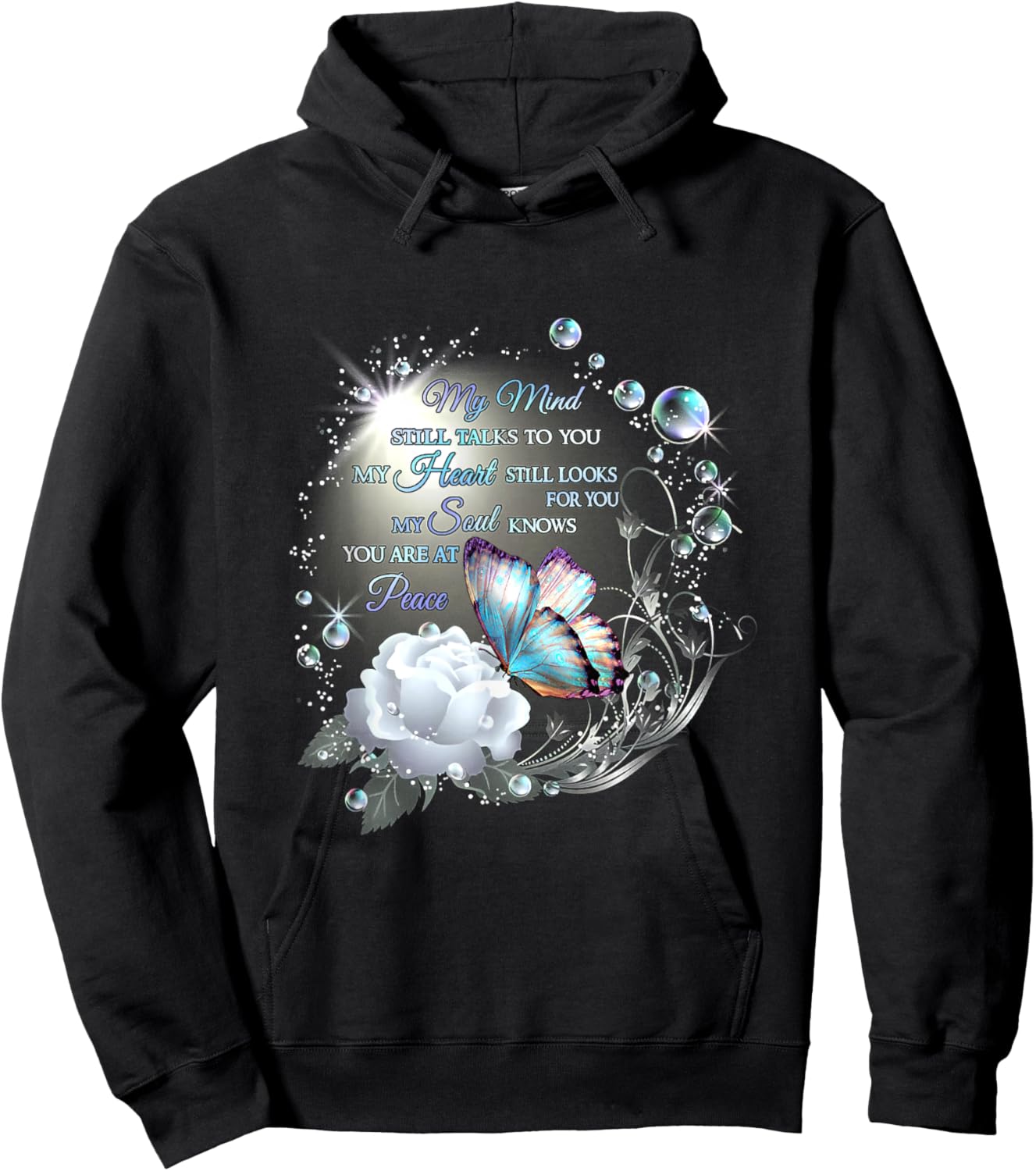 My Mind Will Talks To You, My Heart Stills Looks For You Hoodie - Hoodie | Black