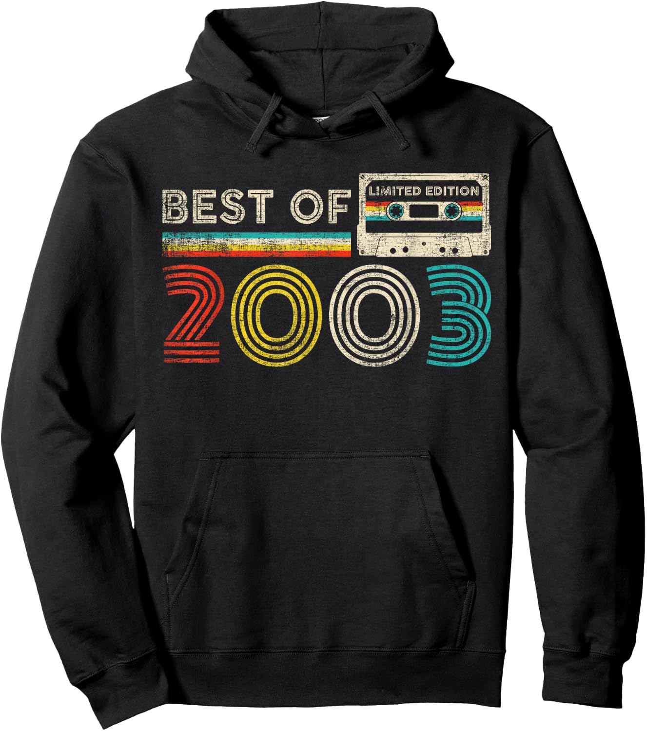 Best of 2003 22nd Birthday 22 Years Old Men Women Vintage Hoodie - Hoodie | Black