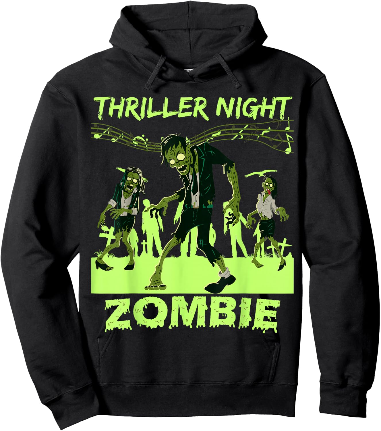 Thriller Night Halloween Dancing Zombie Hoodie - Hoodie | Black