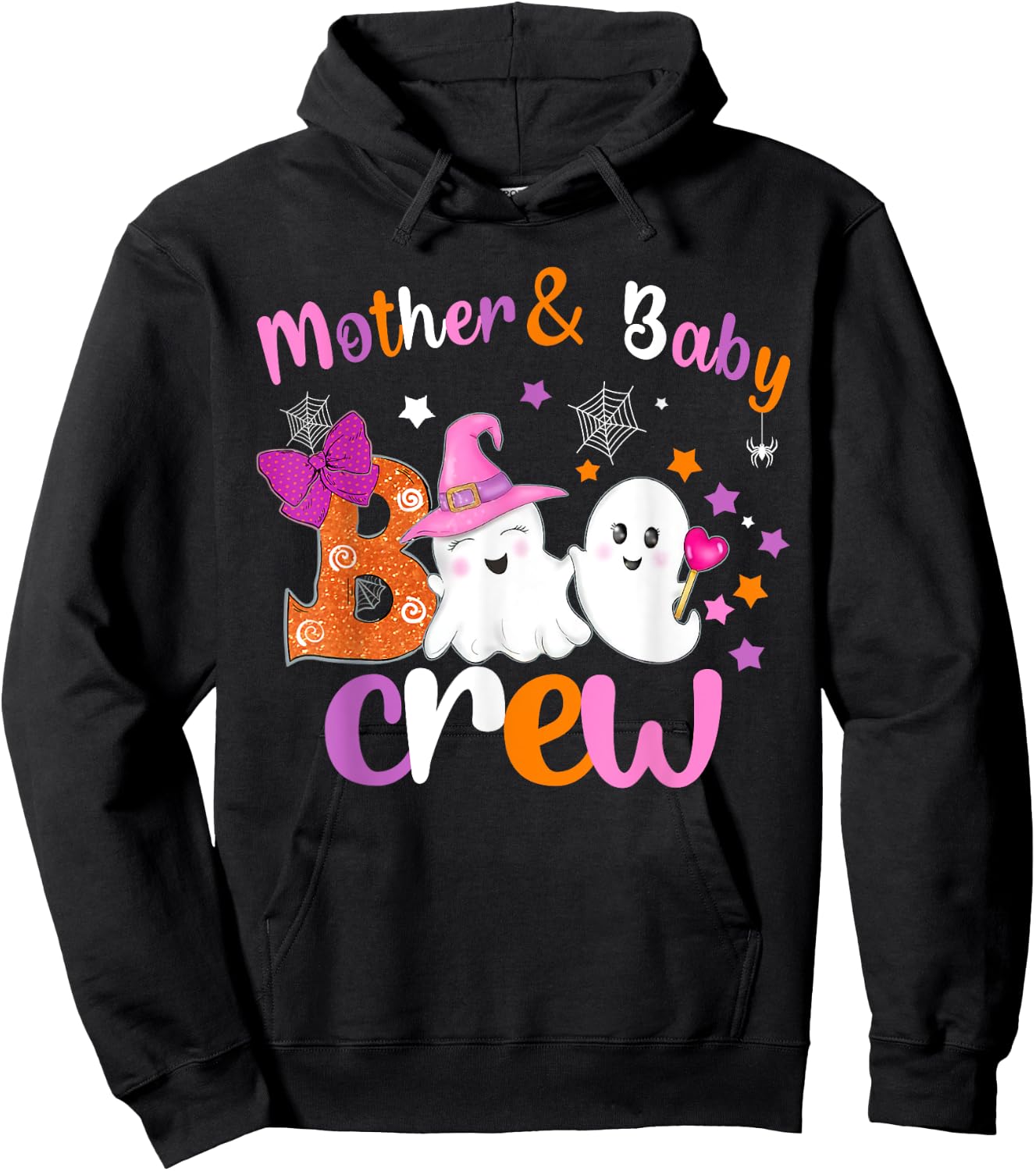 Mother & baby Boo Crew Halloween matching shirts Halloween Hoodie - Hoodie | Black
