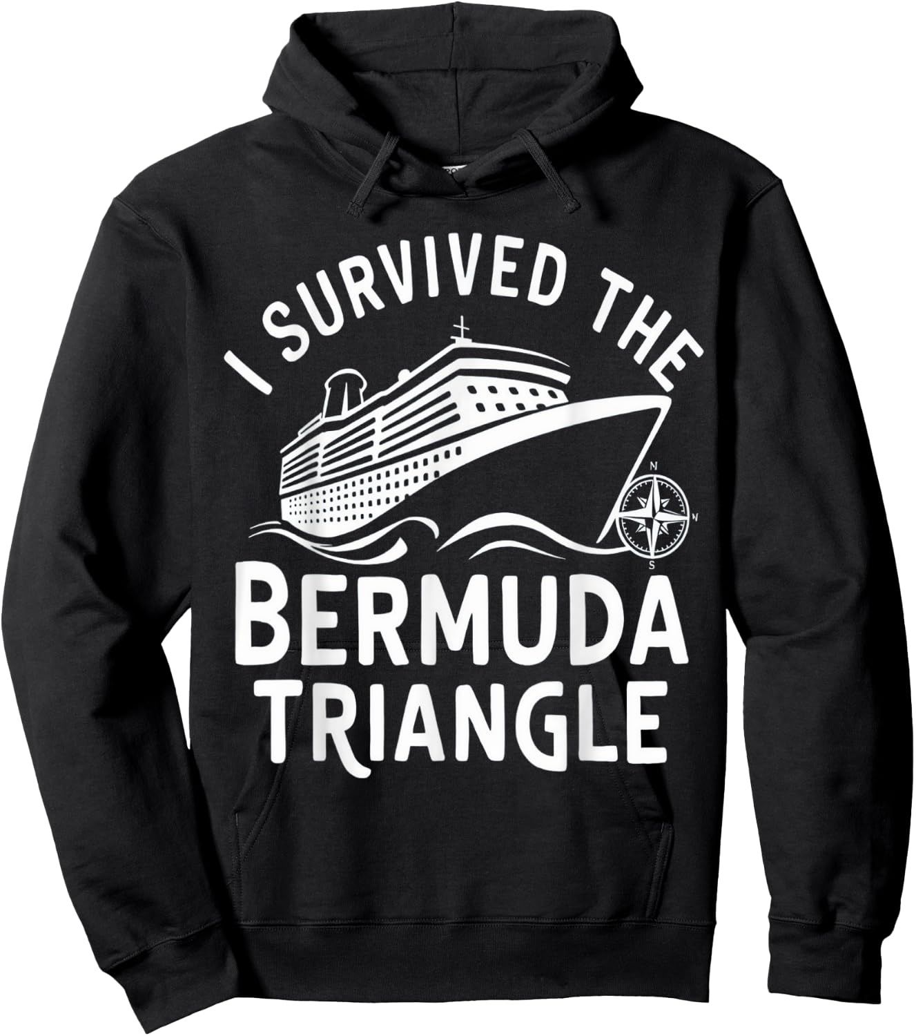 Matching Family and Group I Survived The Bermuda Triangle Hoodie - Hoodie | Black