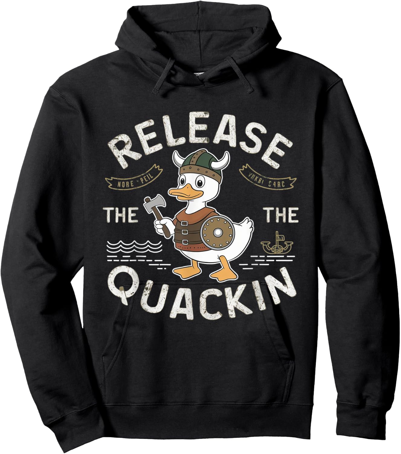 Release The Quackin Funny Duck Pun Funny Hoodie - Hoodie | Black