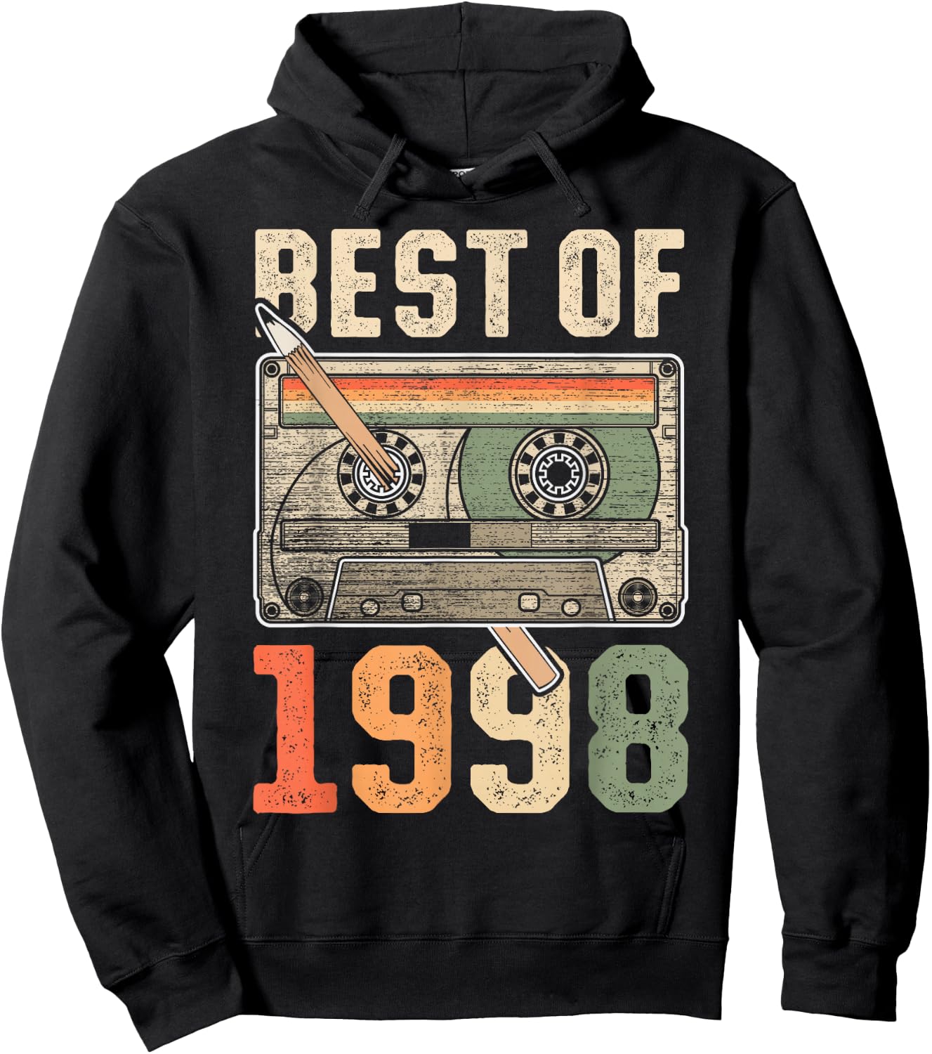 Best of 1998 Old Cassette 28th Birthday Retro Hoodie - Hoodie | Black