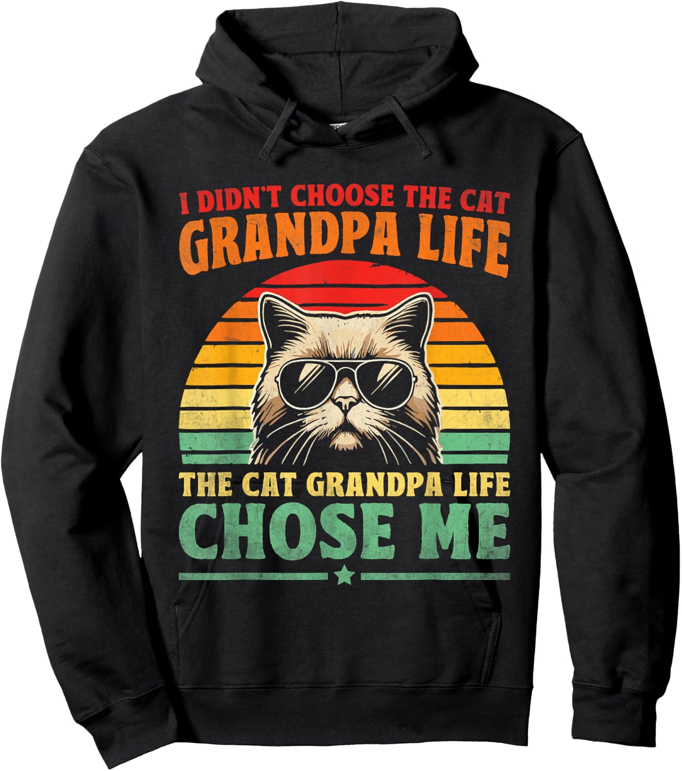 Cat Grandpa Life Cat Lover Grandpa Cat Grandfather Hoodie - Hoodie | Black