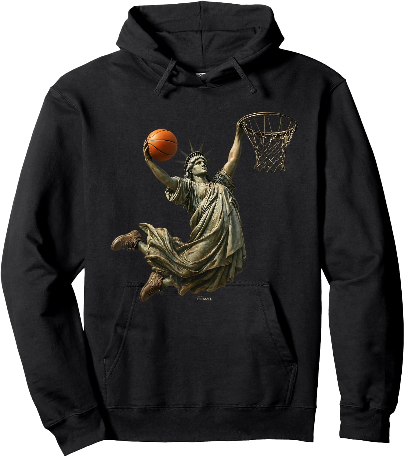 Lady Liberty Basketball - SLAM Dunk ONE Hand ON The Rim Hoodie - Hoodie | Black