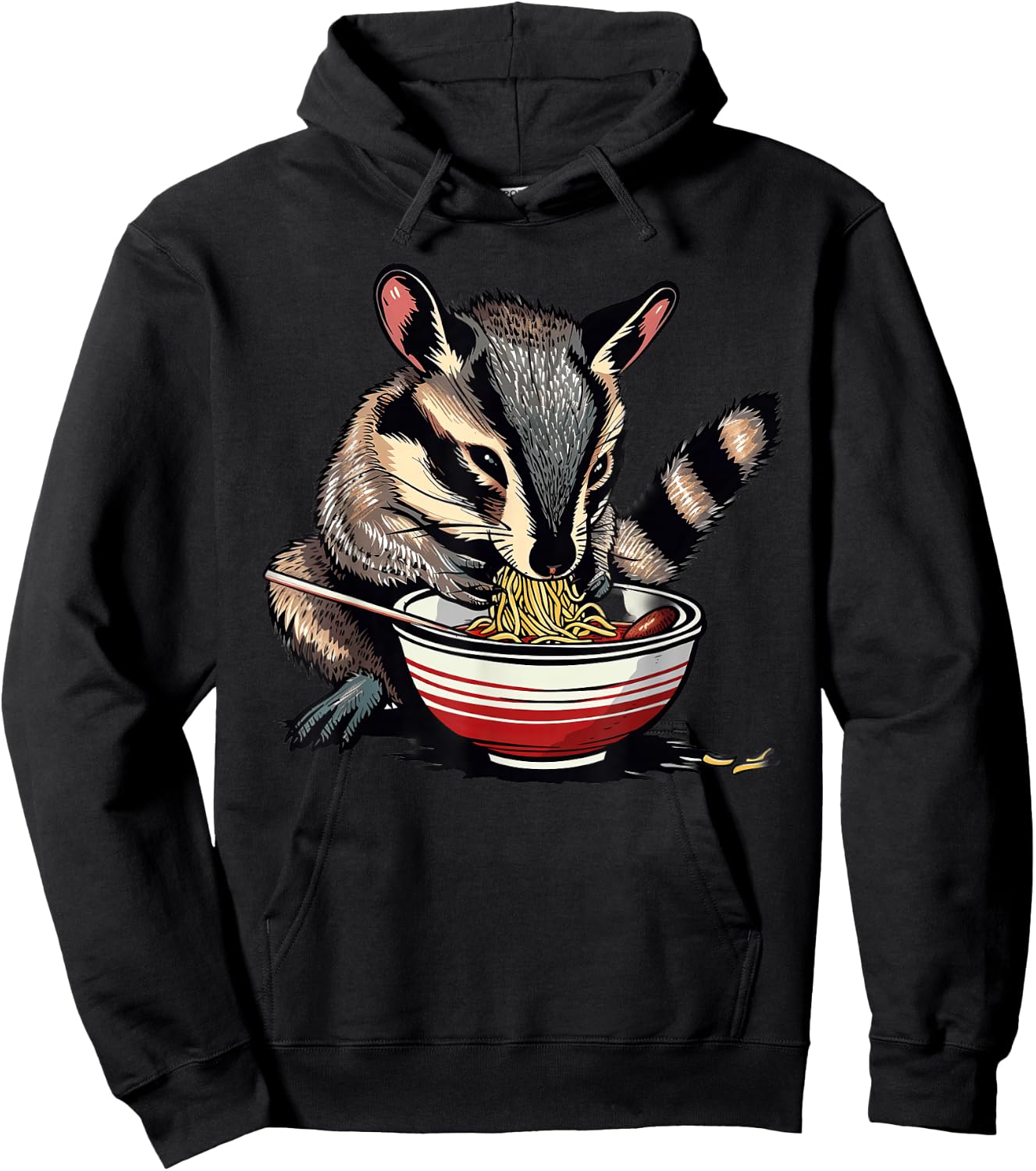 Numbat Eating Ramen Hoodie - Hoodie | Black