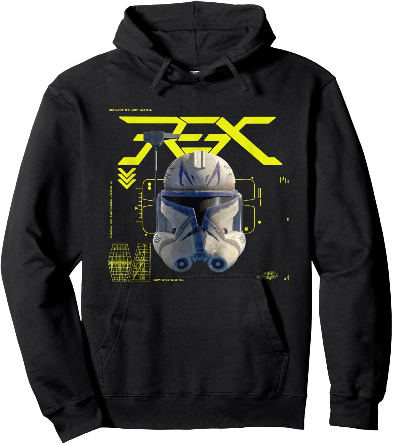 Star Wars The Bad Batch Epic Captain Rex Helmet Chest Poster Hoodie - Hoodie | Black