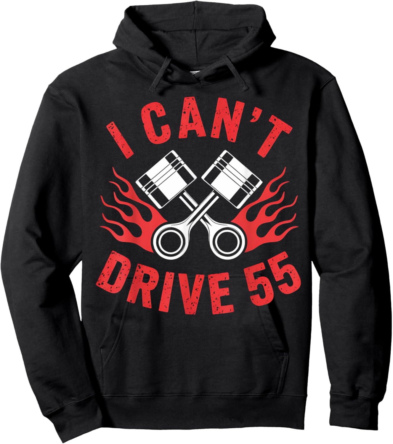 Racing I Can't Drive 55 Funny Mechanic Dad Gift Hoodie - Hoodie | Black