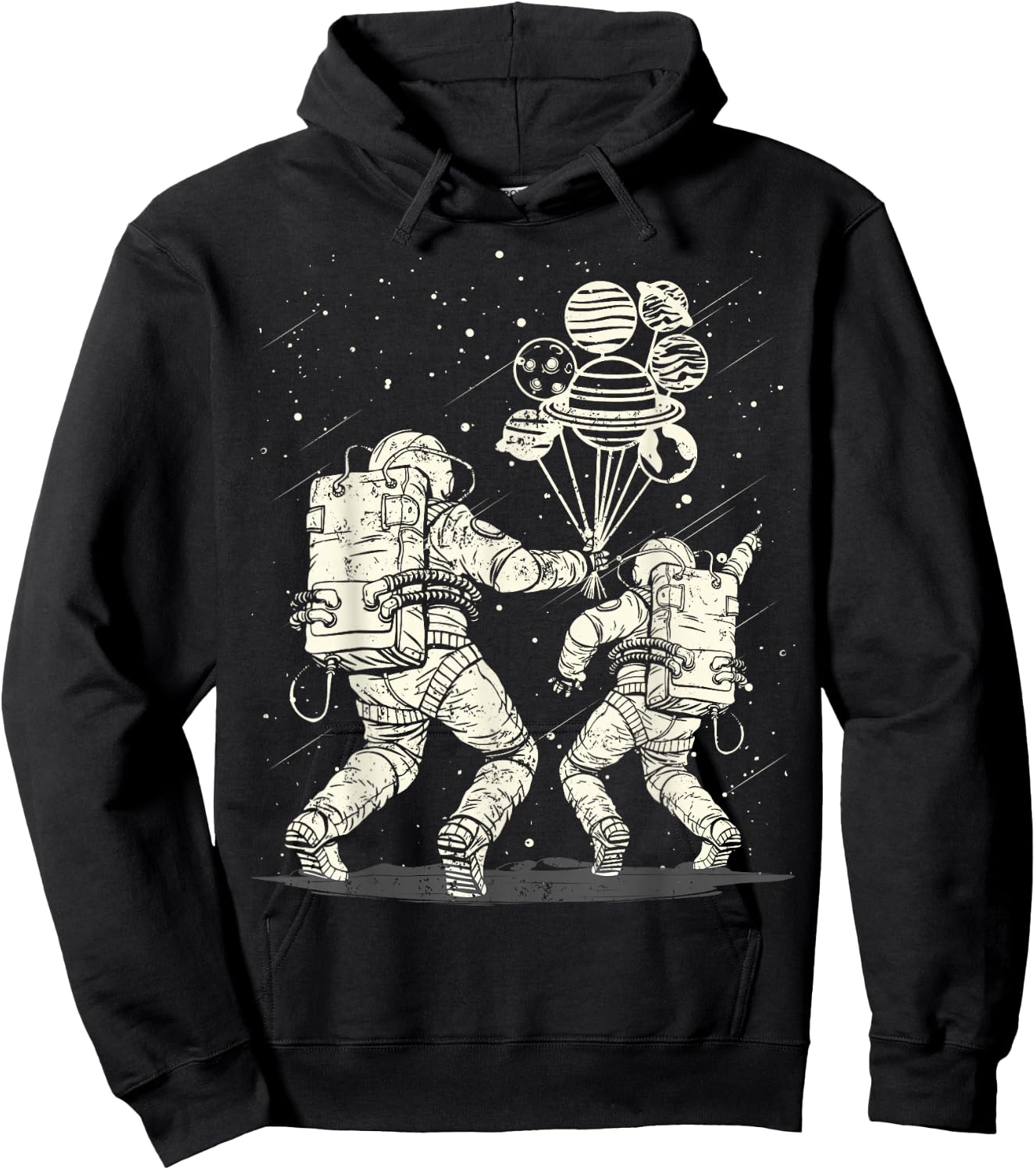 Funny Astronaut Dad & Son Daughter Galaxy Lover Fathers Day Hoodie - Hoodie | Black