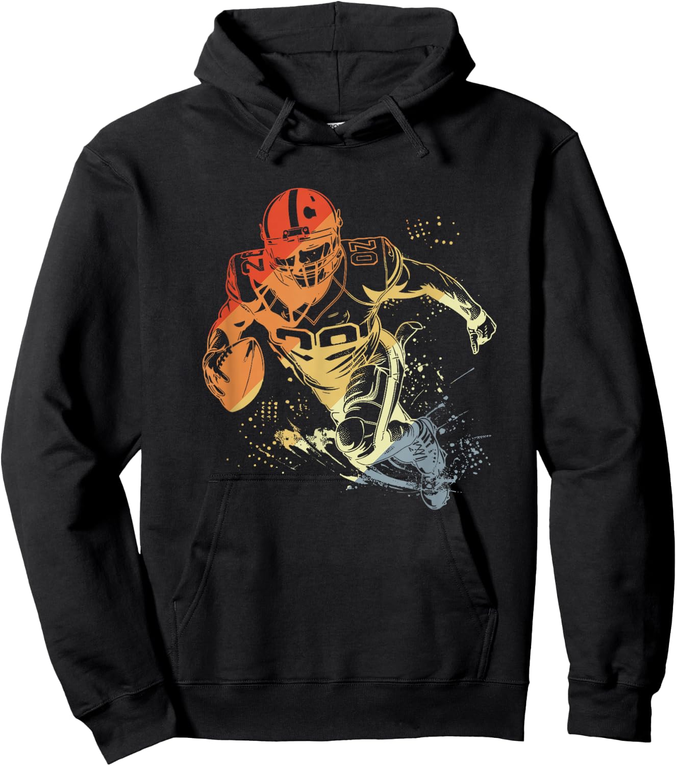 Vintage American Football Leisure Sport Hoodie - Hoodie | Black