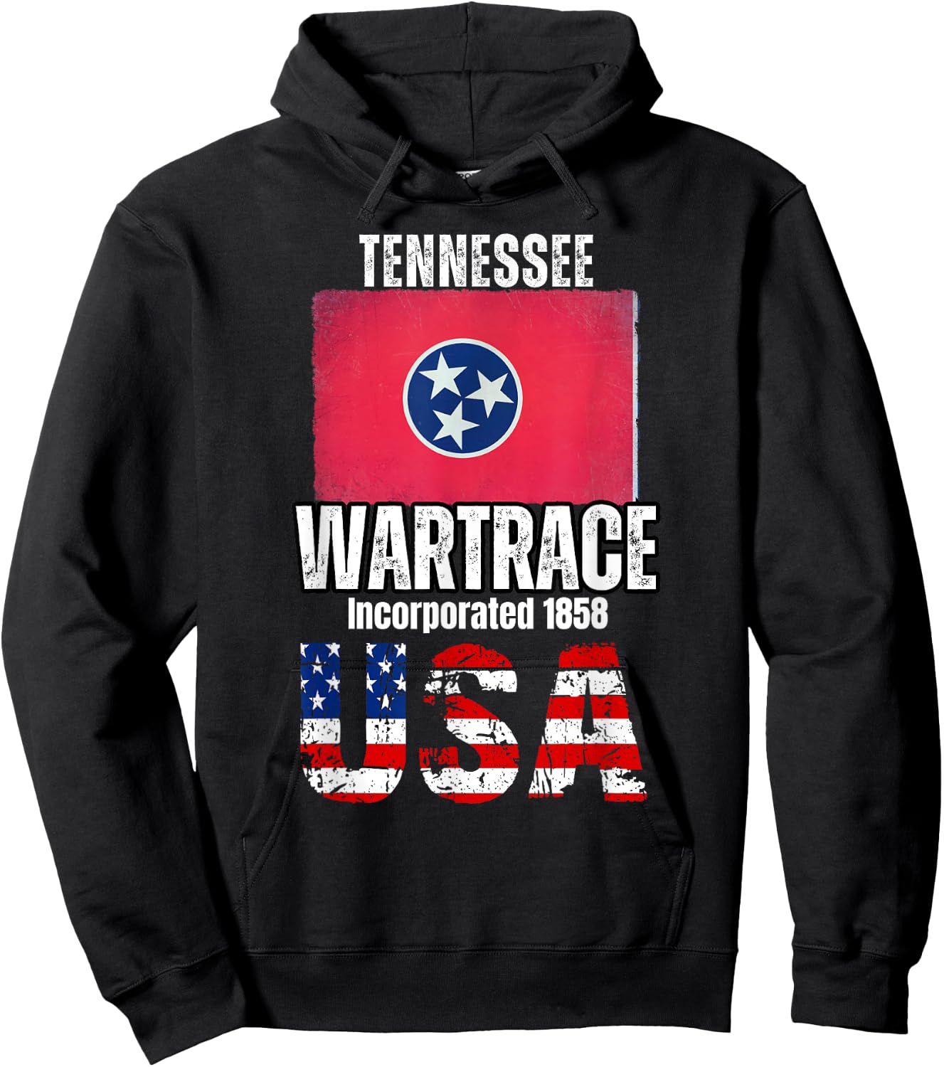 Wartrace, Tennessee TN, Incorporated 1858 Hoodie - Hoodie | Black
