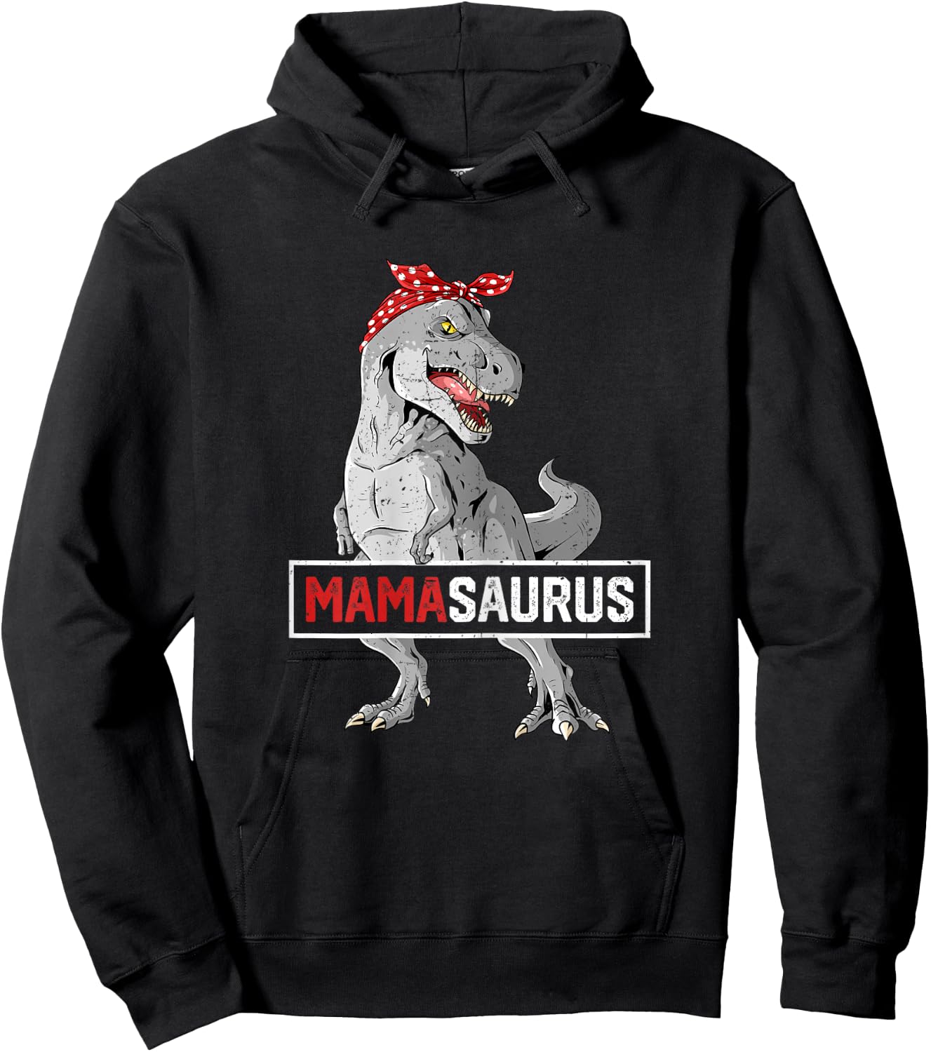 Mamasaurus T Rex Birthday Dinosaur Mommy Family Matching Hoodie - Hoodie | Black