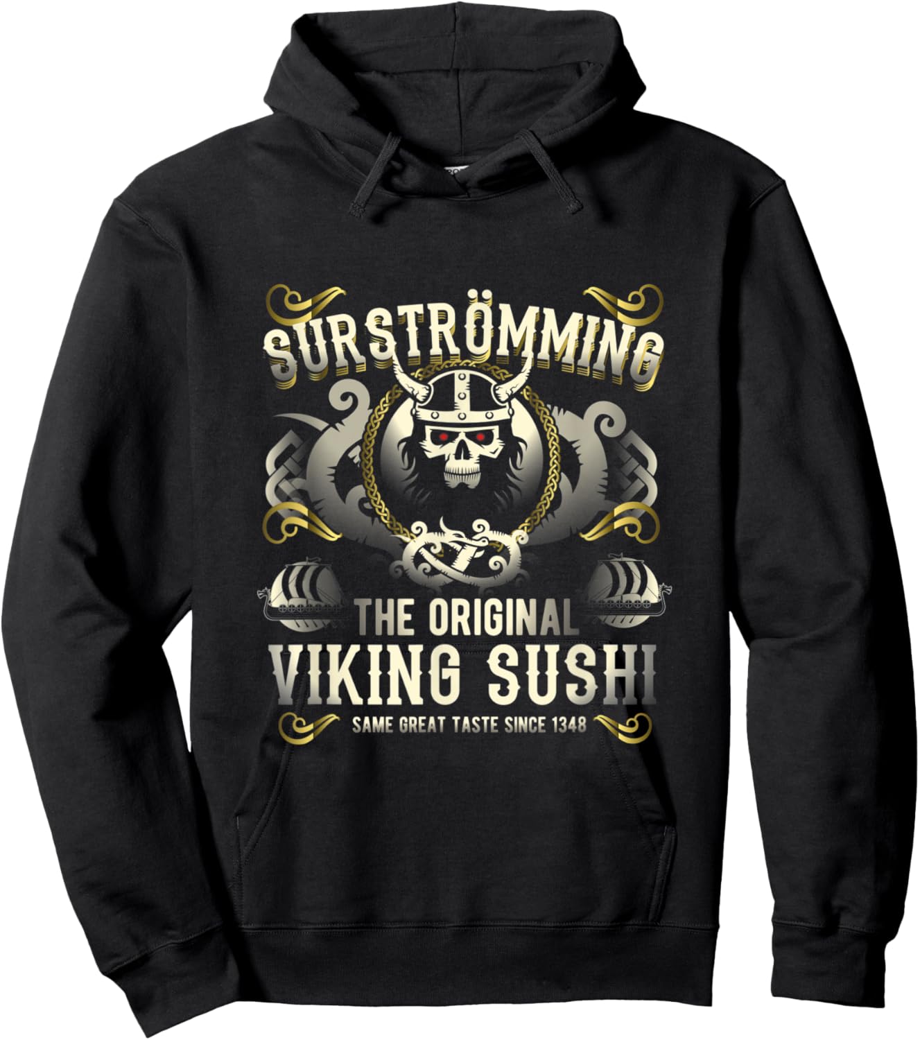 Surströmming - The Iconic Viking Sushi Surströmming Hoodie - Hoodie | Black