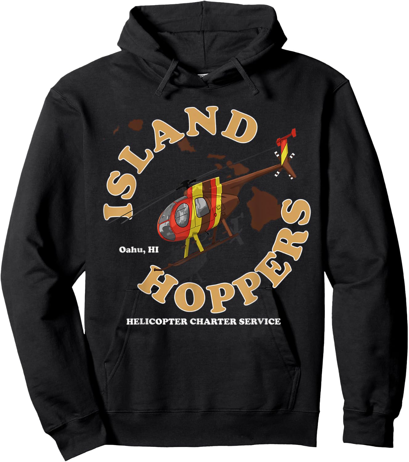 Magnum Island Helicopter Charter Service Hoppers Hoodie - Hoodie | Black