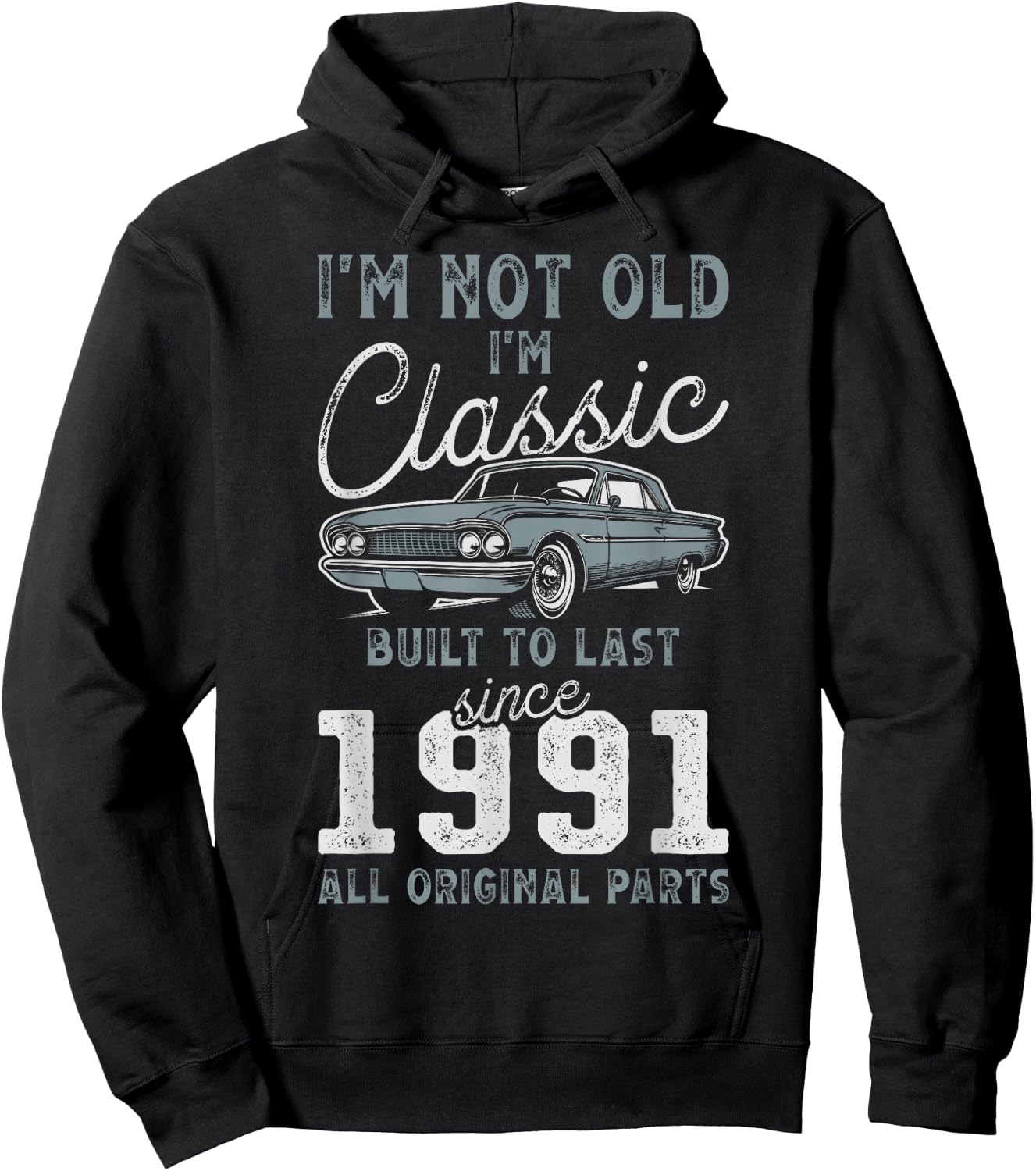 1991 Classic Car 35th Birthday Hoodie - Hoodie | Black