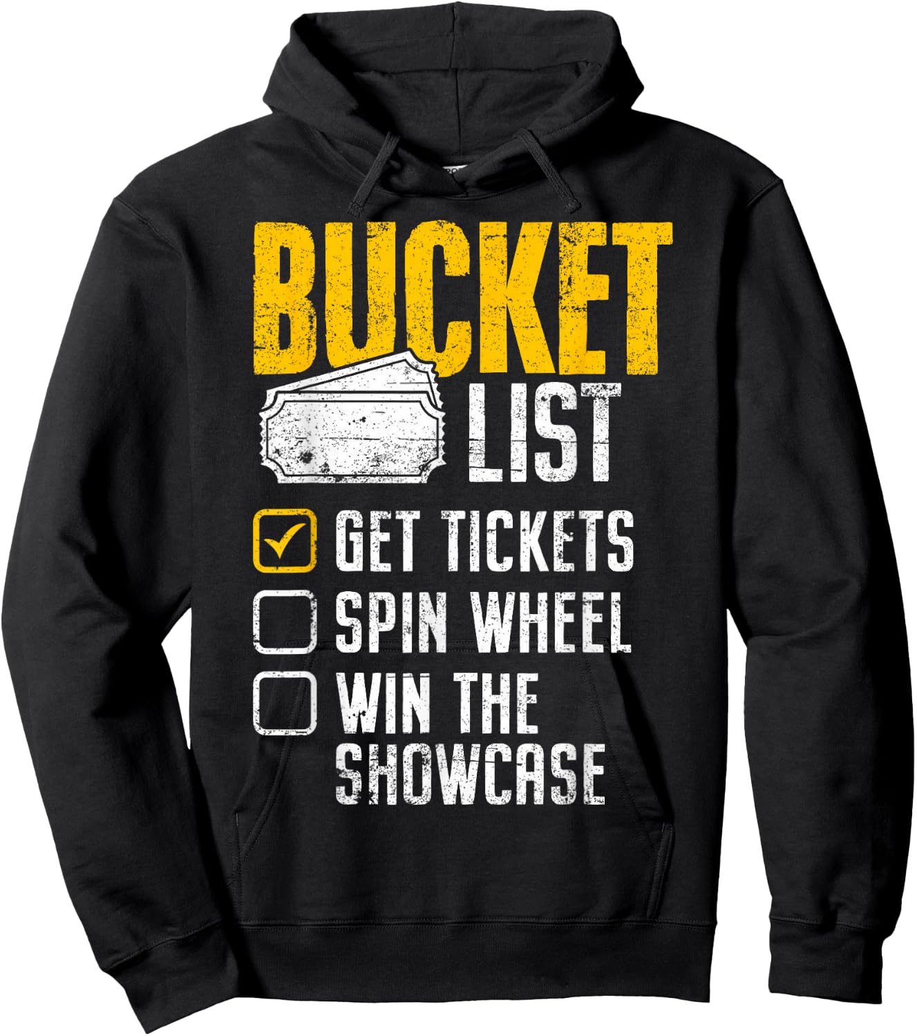 Wheel Win Game Show Bucket List Get Tickets Spins Funny Gift Hoodie - Hoodie | Black