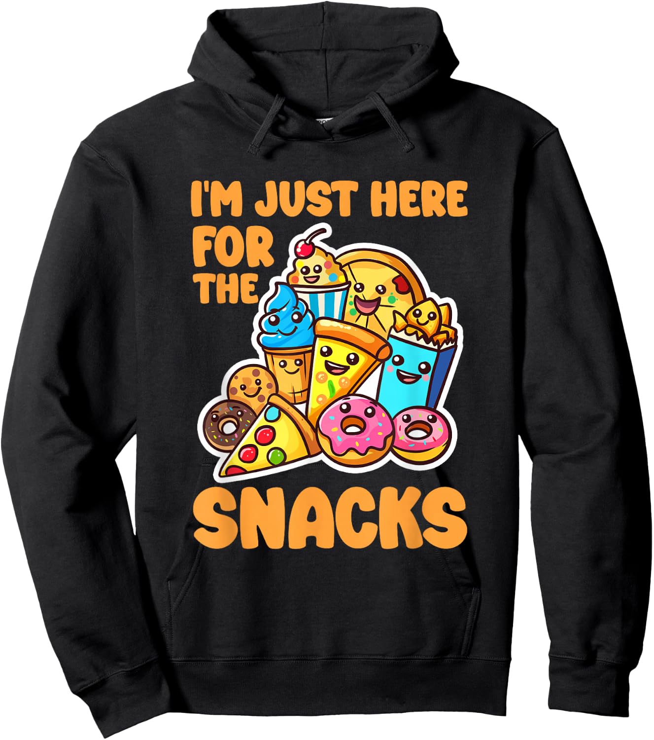 I'm Just Here For The Snacks Hoodie - Hoodie | Black