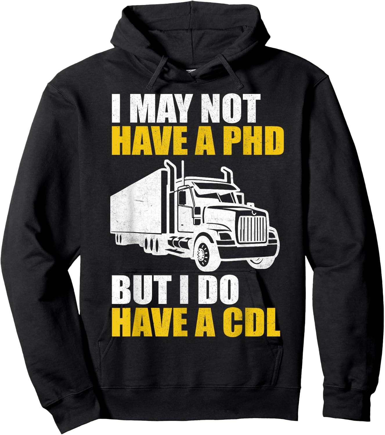 Funny Trucker Women CDL Truck Driver Trucking Lover Hoodie - Hoodie | Black