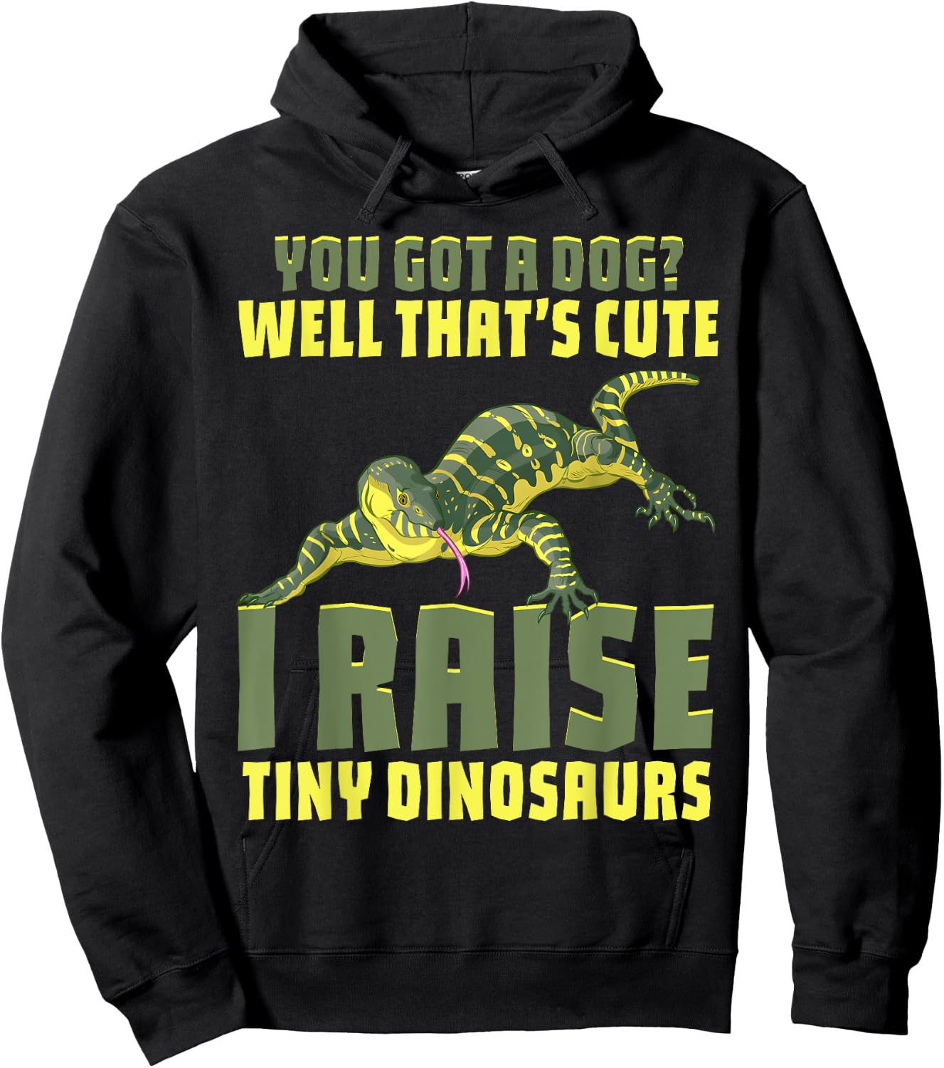 Funny Pet Monitor Lizard Gift Humor Graphic Reptile Herpetol Hoodie - Hoodie | Black