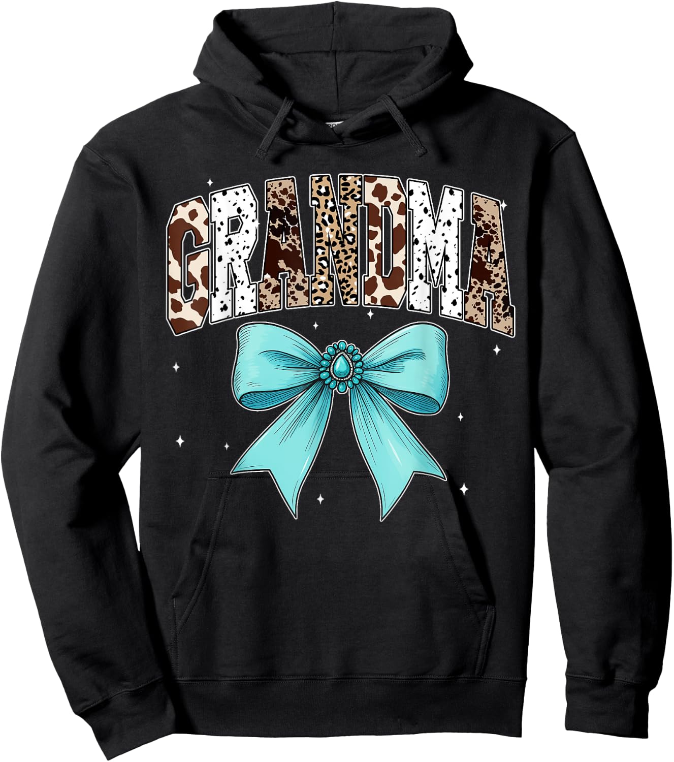 Grandma Western Rodeo Coquette Birthday Girls Family Matchin Hoodie - Hoodie | Black