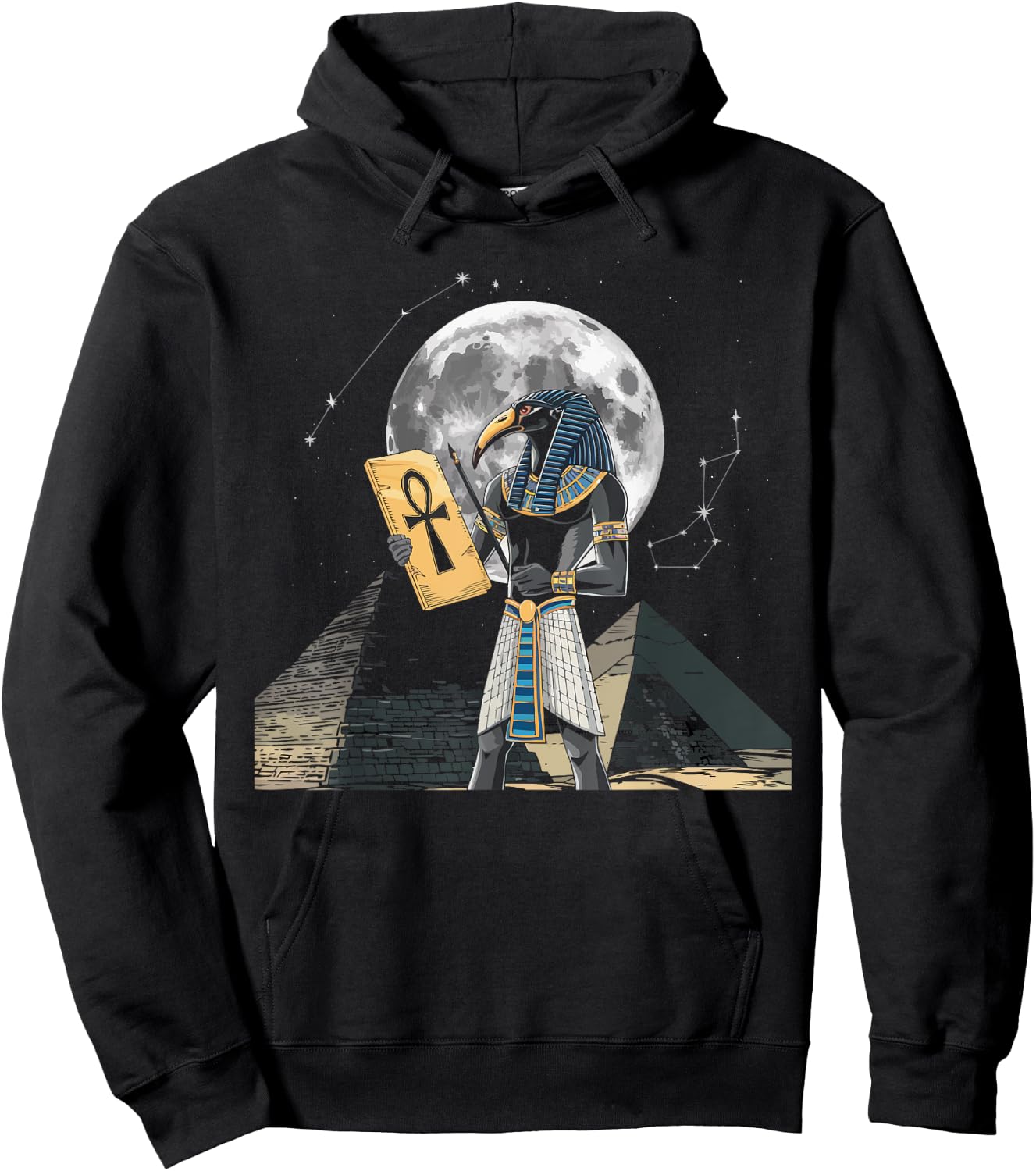 Thoth Egyptian God Egyptian Mythology Pyramid Ancient Egypt Hoodie - Hoodie | Black