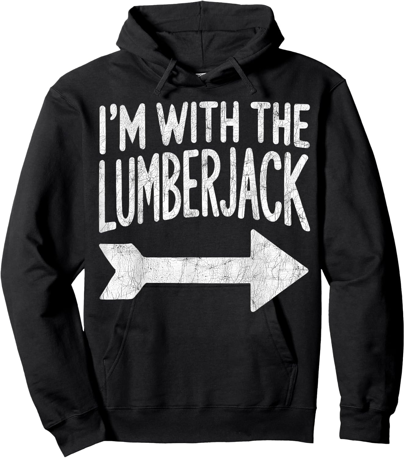 I'm With the Lumberjack Costume, Matching Halloween Couples Hoodie - Hoodie | Black
