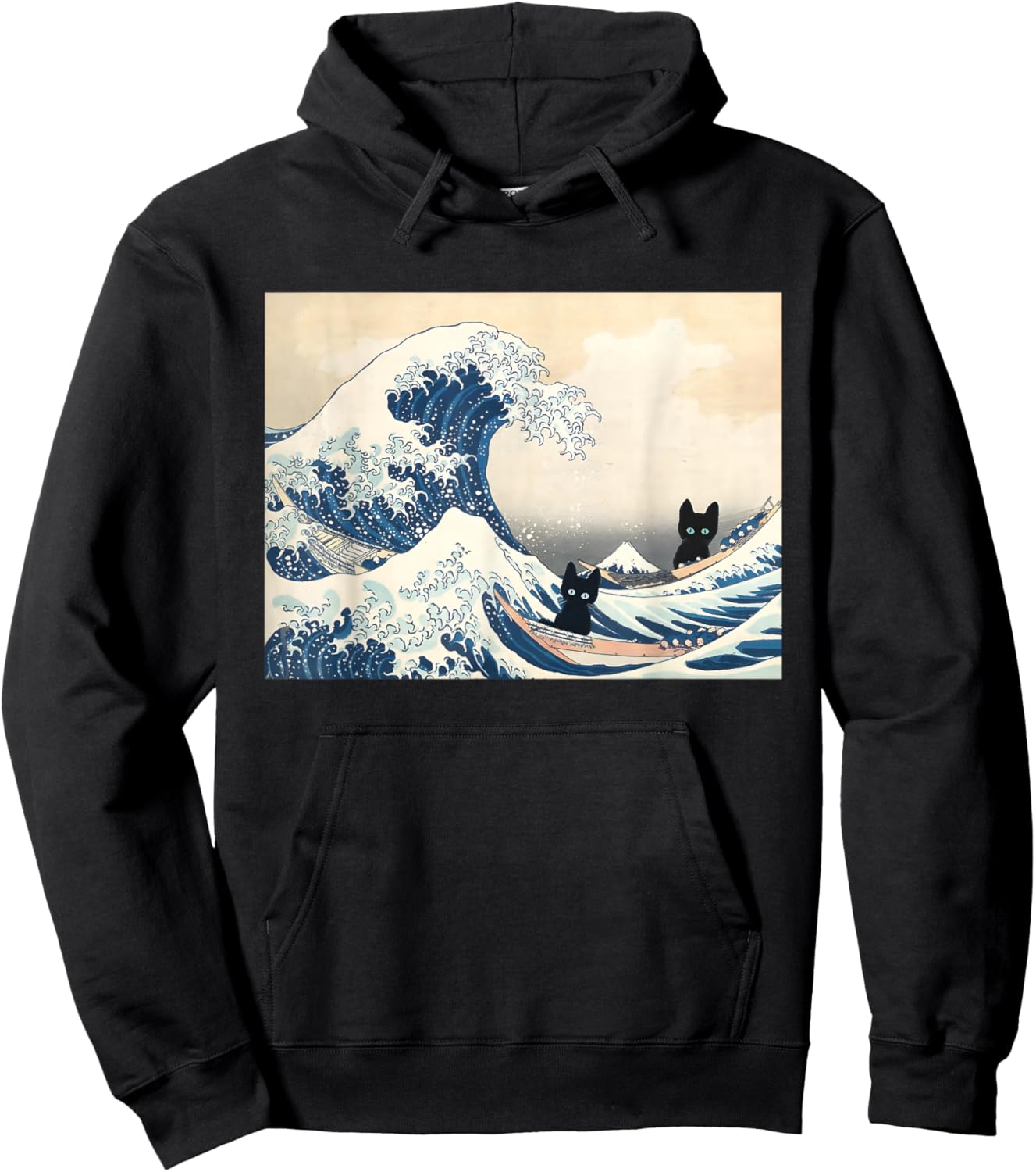Black Cats Wave of Blue For Kamala 2024 Funny Hoodie - Hoodie | Black