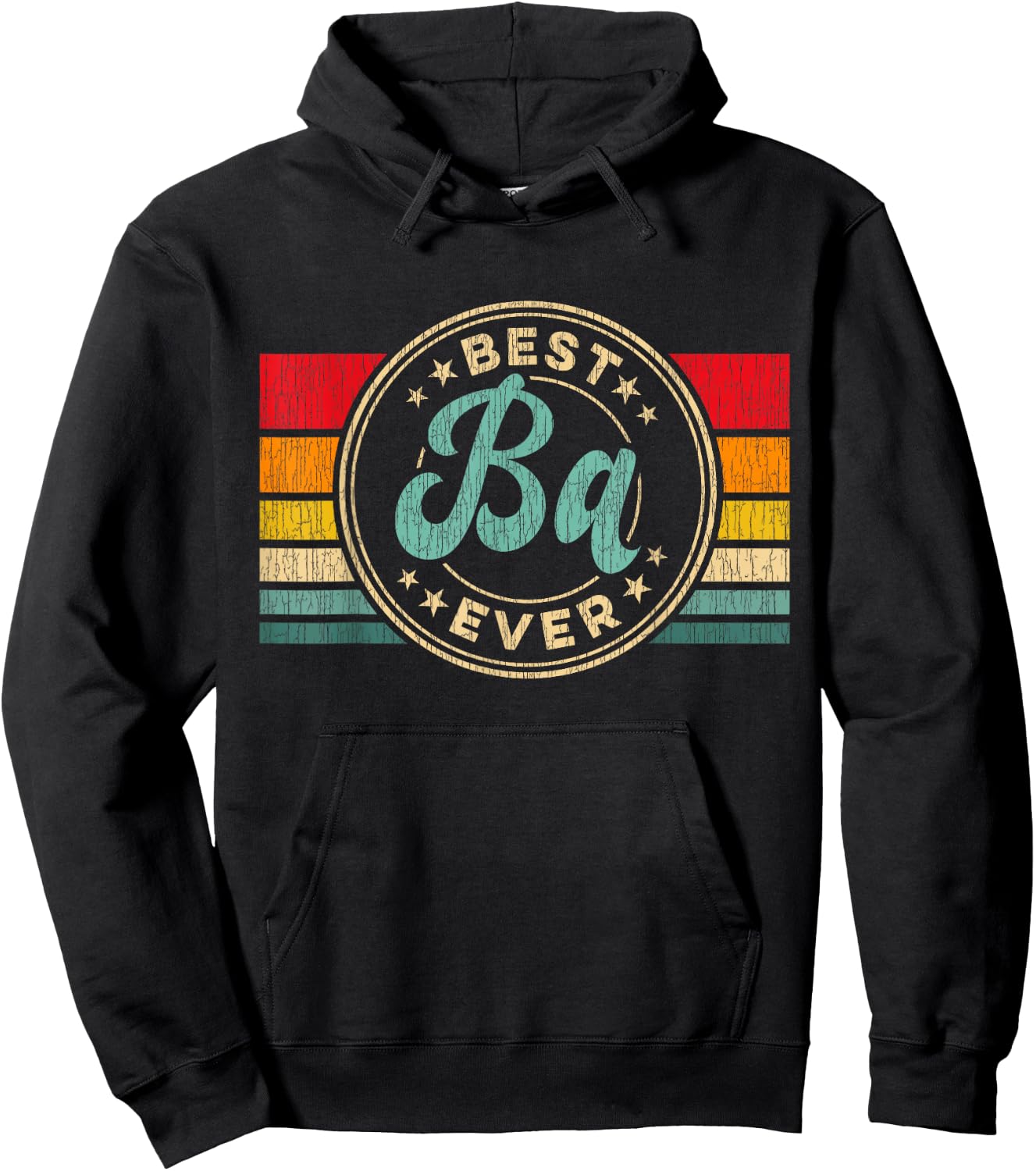 Best Ba Ever Vintage Retro Father's Day Gift Hoodie - Hoodie | Black