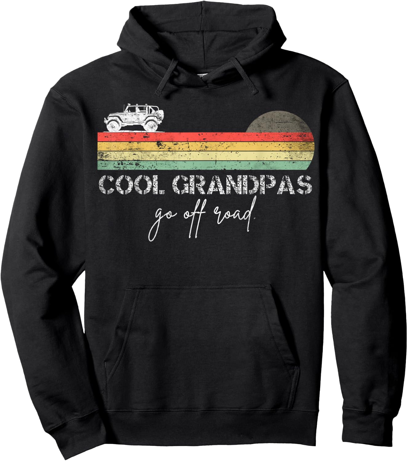 Cool grandpas go off road funny off road Hoodie - Hoodie | Black
