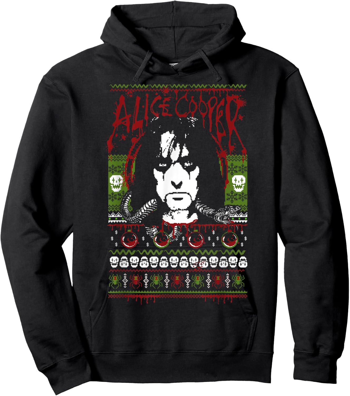 Alice Cooper – Ugly Christmas Sweater Hoodie - Hoodie | Black