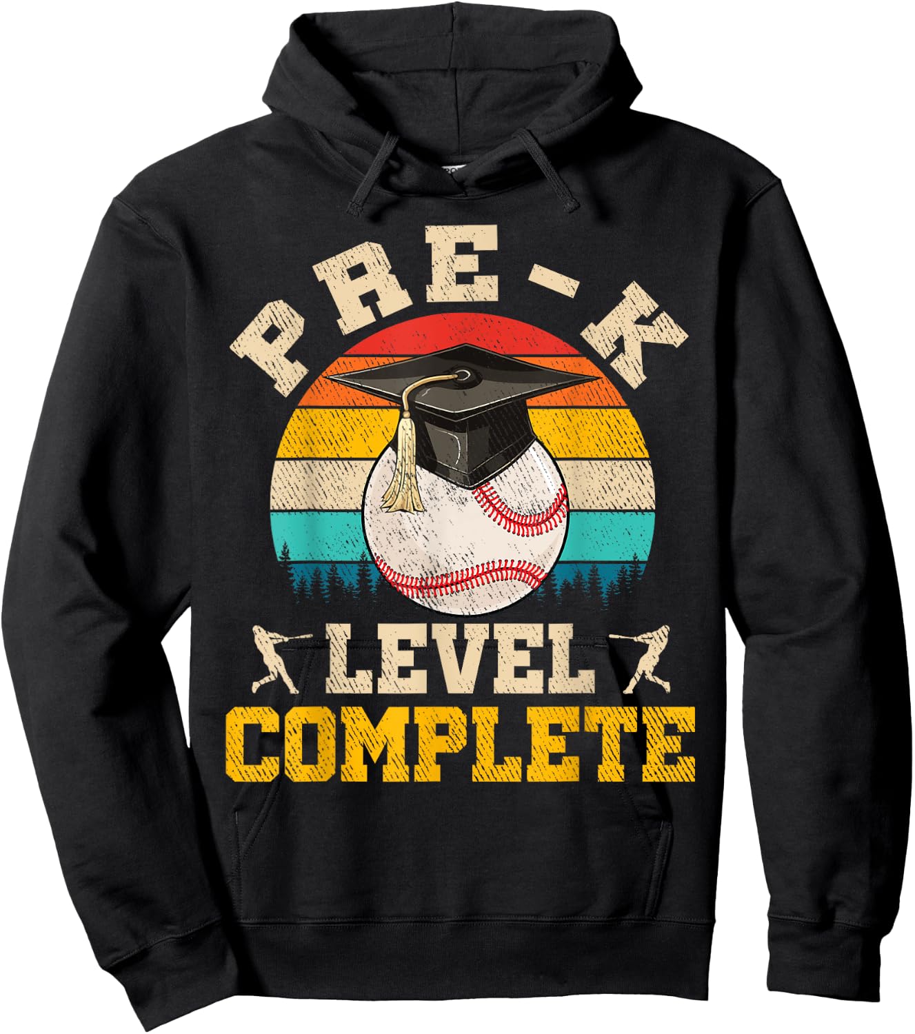 Pre-K Level Complete Baseball Boy Last Day Of School Hoodie - Hoodie | Black