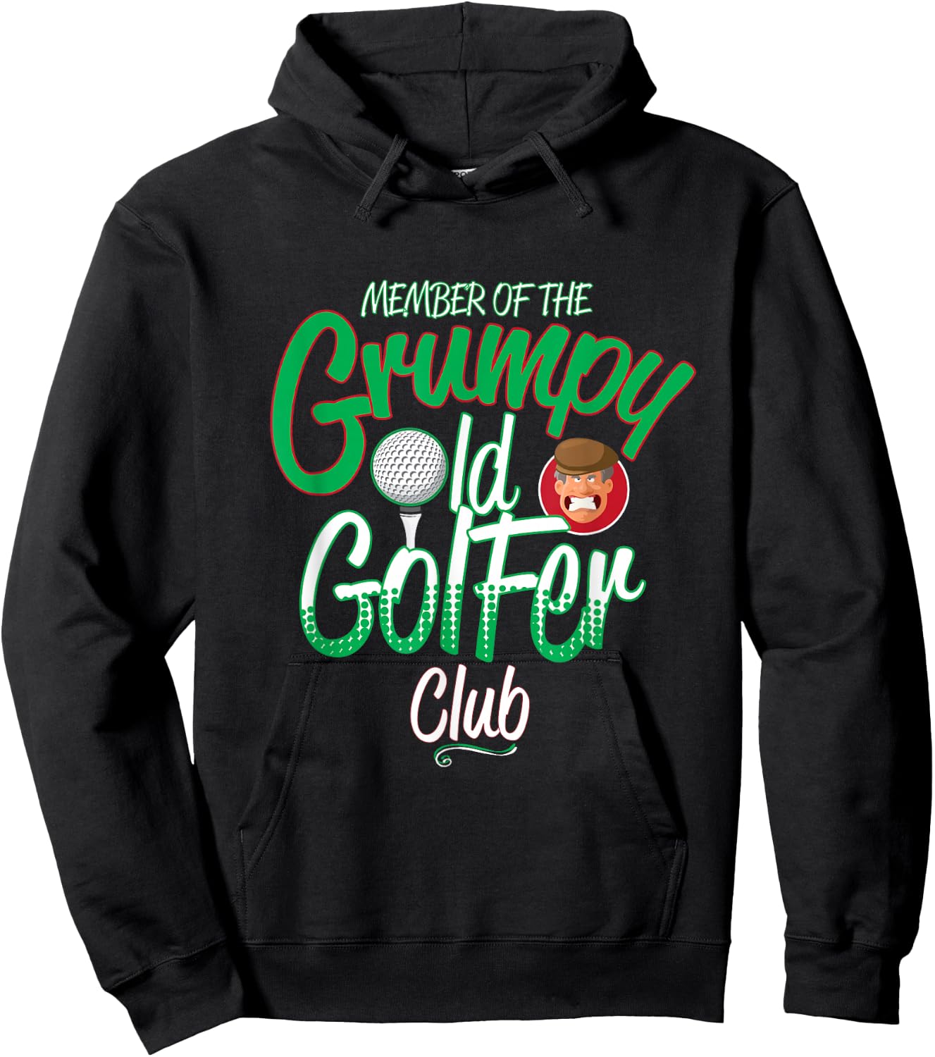Grumpy Old Golfer Gift Golf Player Club Gifts Hoodie - Hoodie | Black