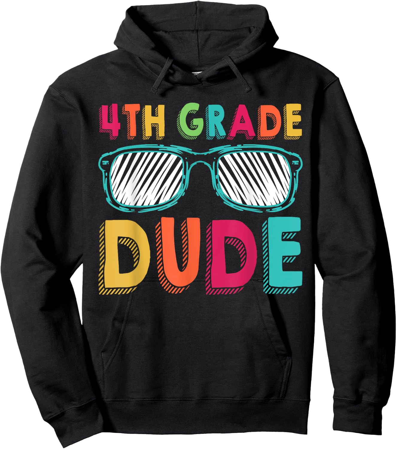 4th Grade Dude Back To School Fourth Grade student Hoodie - Hoodie | Black