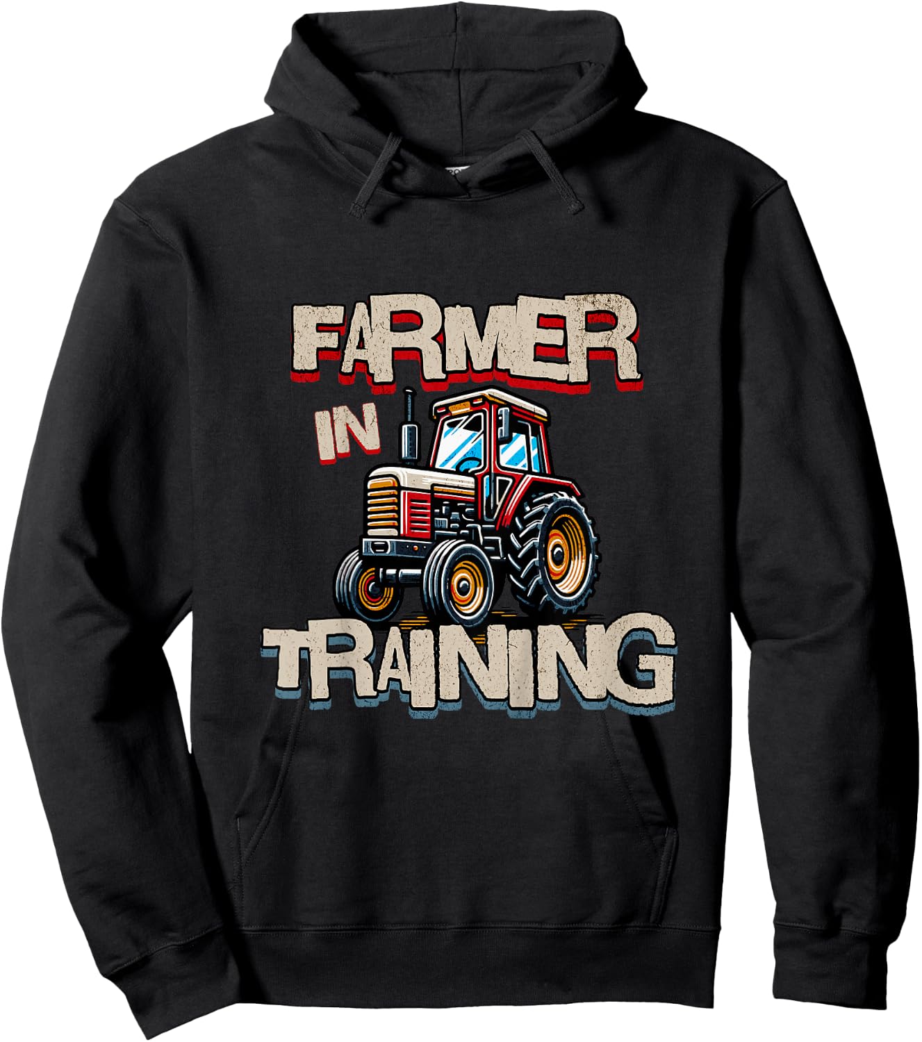 Kids Funny Farmer In Training Farming Kids Boys Hoodie - Hoodie | Black