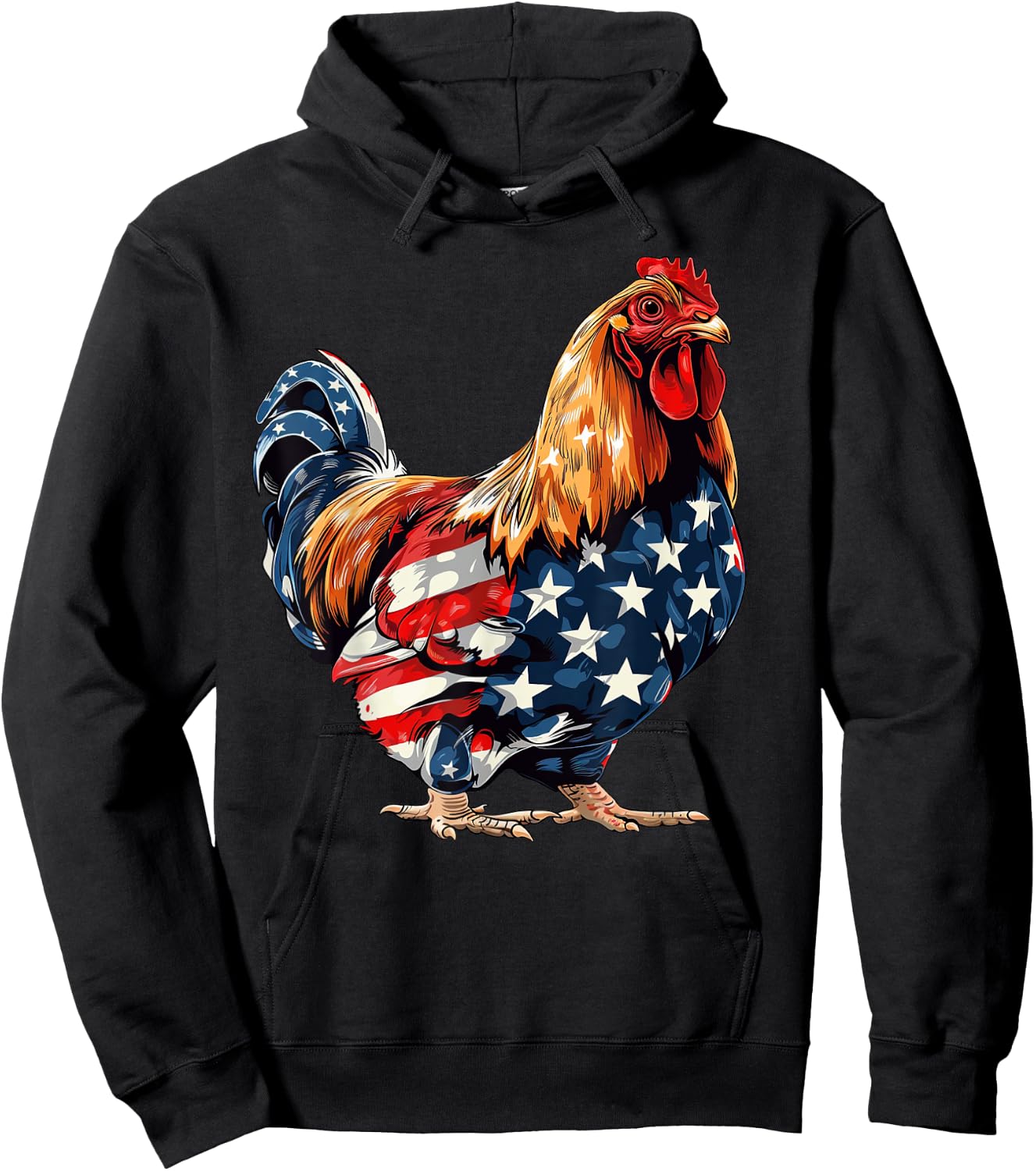 Chicken American Flag 4th of July Chicken Gifts Kids Hoodie - Hoodie | Black